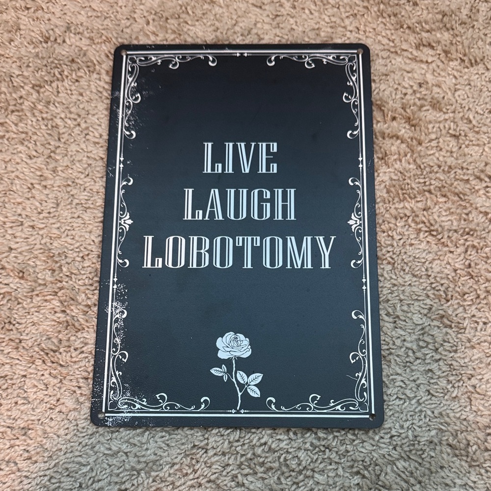 Black and White Decorative Sign